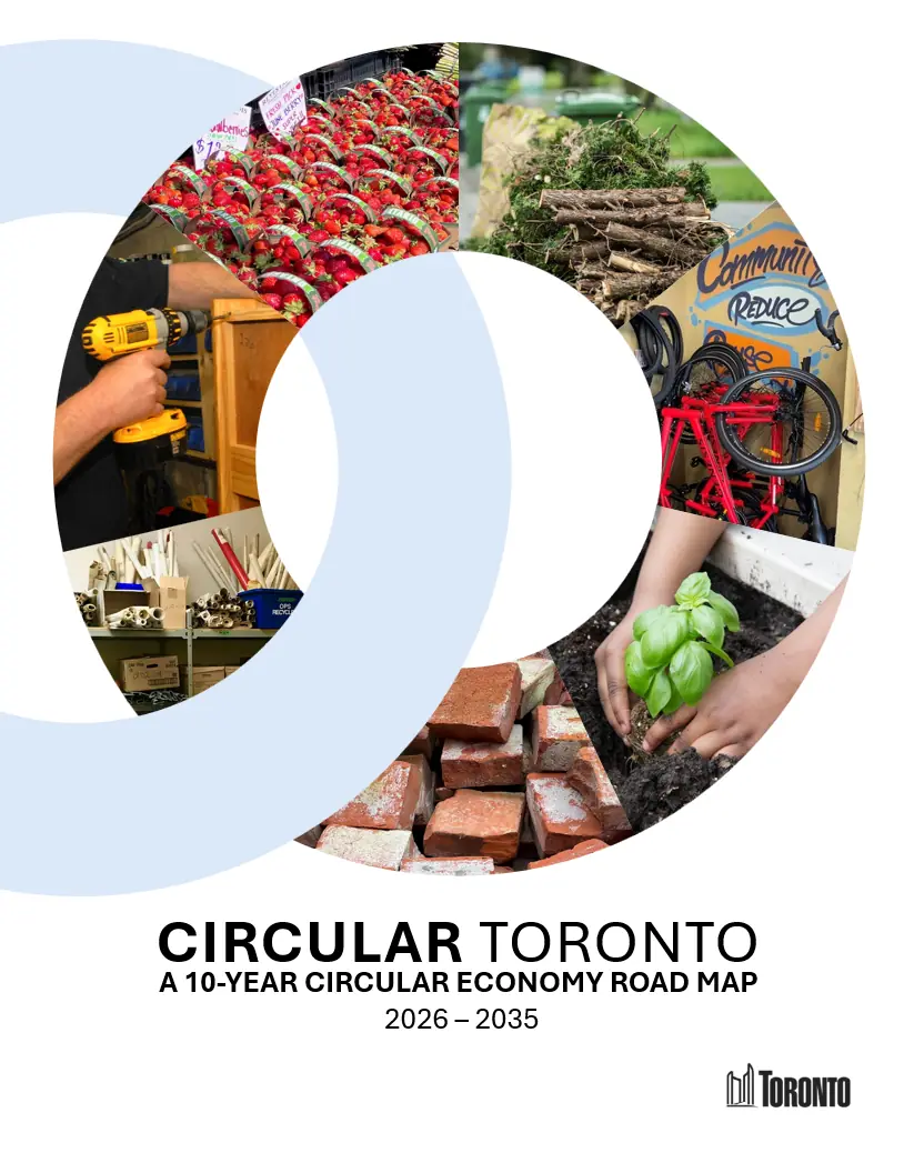 Cover of Circular Toronto, the City of Toronto’s 10-Year Circular Economy Road Map.