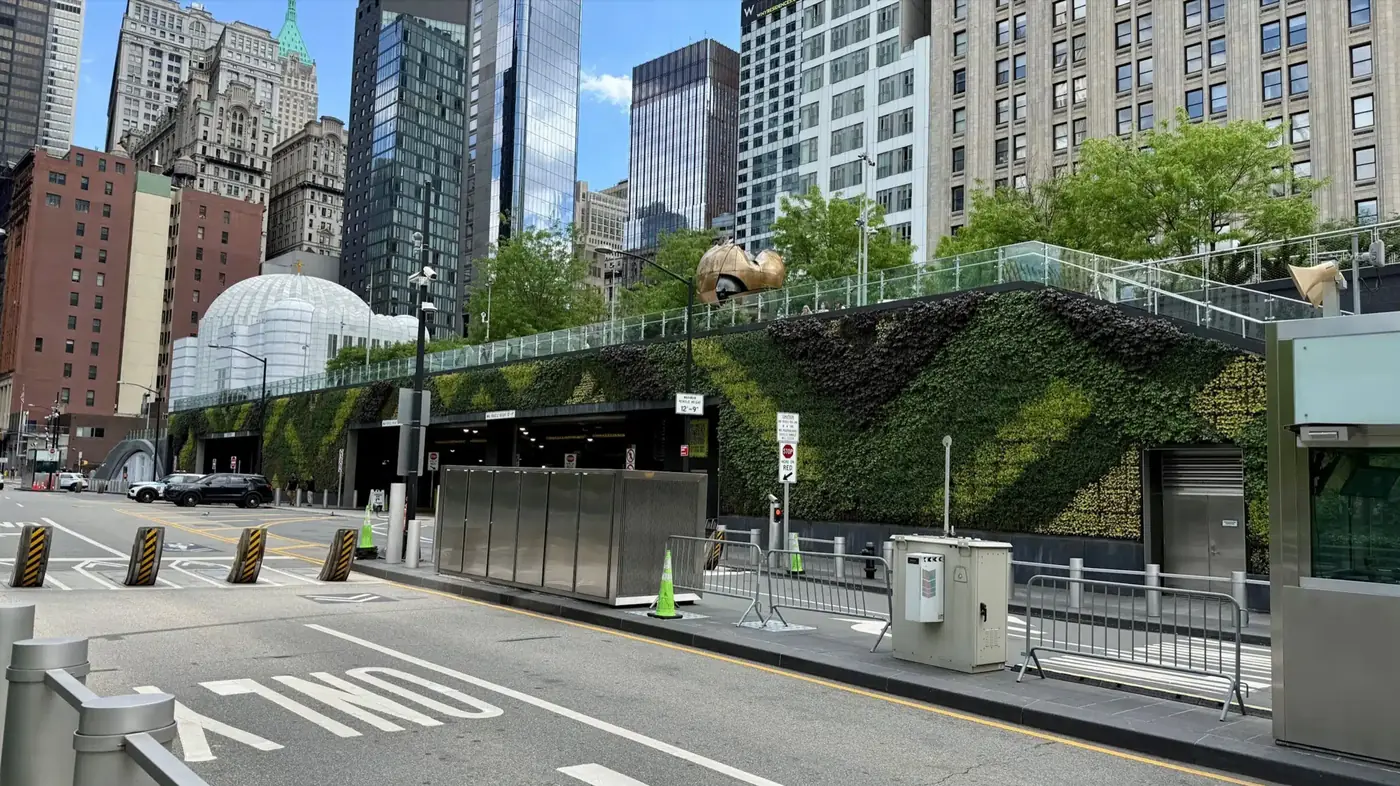 Our SYMBIUS/Flexipanel Sempergreen Vertical Garden at the Ground Zero Memorial in New York City. (Sempergreen BV is the European licensee of the SYMBIUS Living Wall patent, which they sell under the trade name Flexipanel).